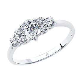 Кольцо SOKOLOV - Серебро 925, Фианит (арт. 94011290)