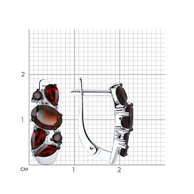 Серьги SOKOLOV - Серебро 925, Гранат (арт. 92022016)