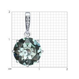 Подвеска Diamant - Серебро 925, Кристалл, Фианит (арт. 94-130-00397-1)