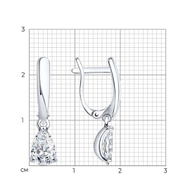 Серьги SOKOLOV - Серебро 925, Фианит (арт. 94021997)