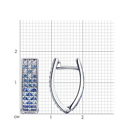Серьги SOKOLOV - Серебро 925, Фианит (арт. 94024018)