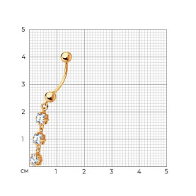 Пирсинг Diamant - Серебро 925, Фианит (арт. 93060006)