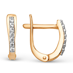 Серьги ЮФ Династия - Золото 375, Фианит (арт. 014322-5102)