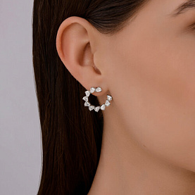 Серьги SOKOLOV - Серебро 925, Фианит (арт. 94026879)