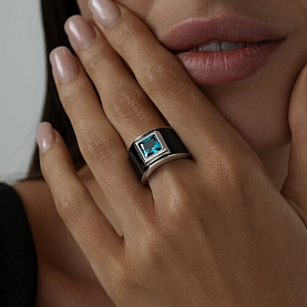 Кольцо SOKOLOV - Серебро 925, Синтетический ситалл , Эмаль (арт. 92011911)