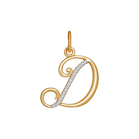 Подвеска SOKOLOV - Золото 585, Фианит (арт. 034529)