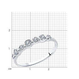 Кольцо SOKOLOV - Серебро 925, Фианит (арт. 94012842)