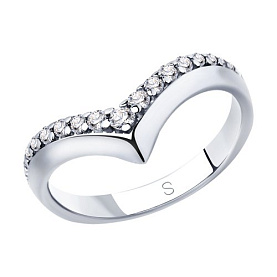 Кольцо SOKOLOV - Серебро 925, Фианит (арт. 94012894)