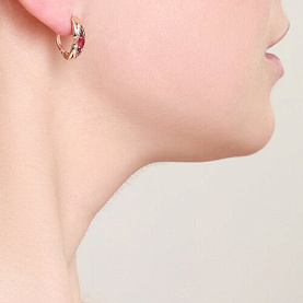 Серьги SOKOLOV - Золото 585, Рубин (арт. 4020380)
