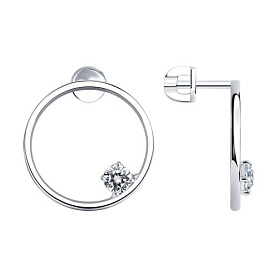 Серьги SOKOLOV - Серебро 925, Фианит (арт. 94025861)