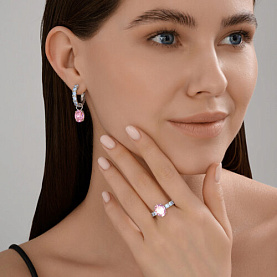 Серьги SOKOLOV - Серебро 925, Фианит (арт. 94026918)