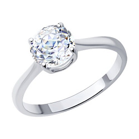 Кольцо SOKOLOV - Серебро 925, Фианит (арт. 89010140)