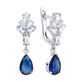 Серьги SOKOLOV - Серебро 925, Фианит (арт. 94027163-91)