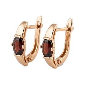 Серьги ЮФ Династия - Золото 375, Гранат (арт. 026642-5350)