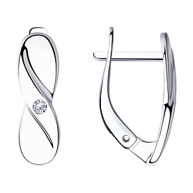 Серьги SOKOLOV - Серебро 925, Бриллиант (арт. 87020004)