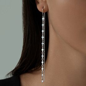 Серьги SOKOLOV - Серебро 925, Фианит (арт. 94020805)