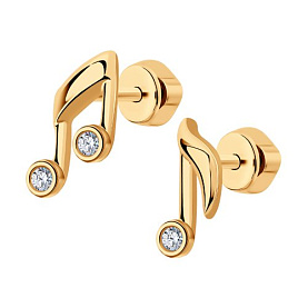 Серьги SOKOLOV - Серебро 925, Фианит (арт. 93021101)