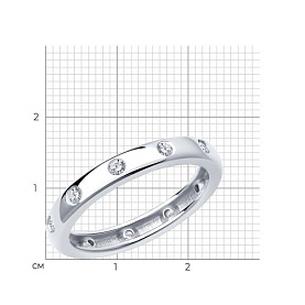 Кольцо SOKOLOV - Серебро 925, Фианит (арт. 94012490)