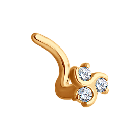 Пирсинг SOKOLOV - Золото 375, Фианит (арт. 060050-4)