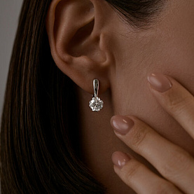 Серьги SOKOLOV - Серебро 925, Фианит (арт. 94025229)