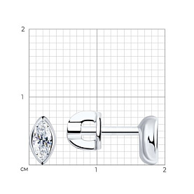 Серьги SOKOLOV - Серебро 925, Фианит (арт. 94025845)