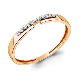 Кольцо Аквамарин - Золото 375, Фианит (арт. 600670А.8)